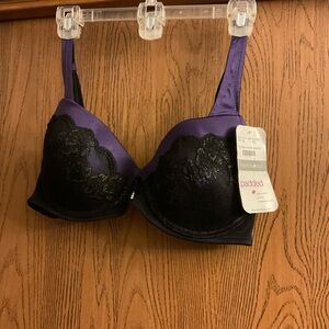 Fashion Bug Purple and Black Full-Coverage Bras